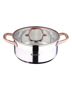 Тенджера bergner copper неръждаема стомана 24х10.5 см 4.5 л, с капак