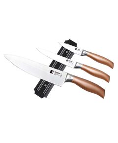 Комплект 3 ножа с магнитна стойка bergner copper