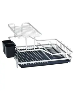 Сушилник за съдове 2 нива luigi ferrero алуминий, тъмносиня табла