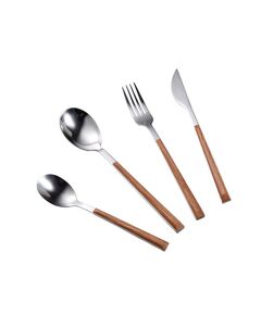 Комплект прибори за хранене 24 части bergner naturally