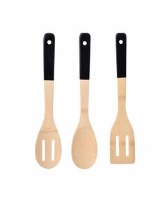 Комплект прибори за готвене bergner earth black 3 броя бамбук