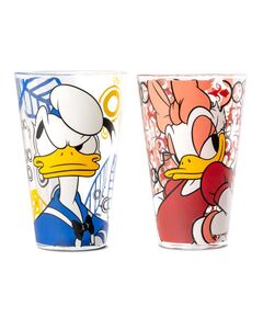 Комплект 2 стъклени чаши disney forever&ever 310 мл донълд и дейзи дък