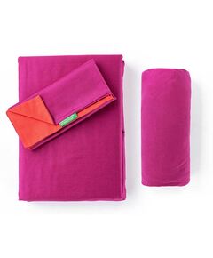 Спален комплект benetton rainbow 3 части двулицев лилаво и червено