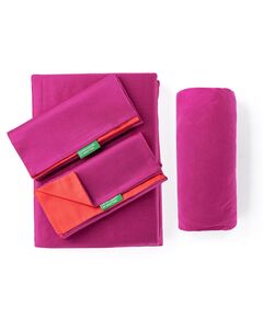 Спален комплект benetton rainbow 4 части двулицев лилаво и червено