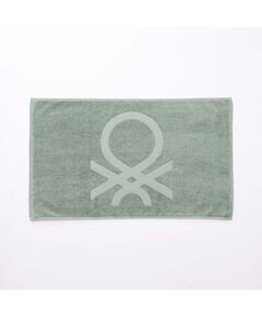 Постелка за баня benetton core 50х80 см светлозелена с лого