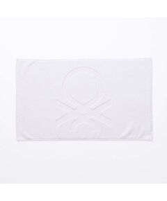 Постелка за баня benetton core 50х80 см бяла с лого