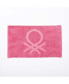 Постелка за баня benetton core 50х80 см розова с лого