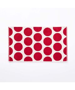 Постелка за баня двулицева benetton fw23 червени и бели точки