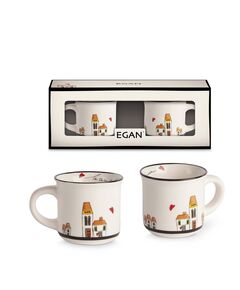 Комплект 2 чаши за кафе egan le casette 80 мл