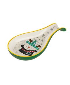 Подложка за лъжица  egan christmas, снежен човек 21х10 см порцелан