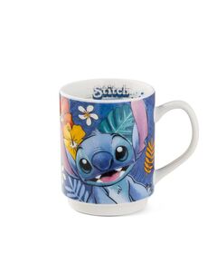 Чаша за чай disney stitch 350 мл порцелан синя