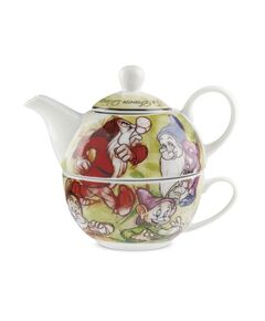 Чайник с чаша  disney 7-те джуджета 470 мл порцелан