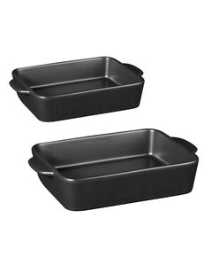 Комплект 2 броя правоъгълни тави bergner charcoal керамика