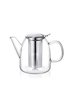 Чайник с цедка и метален капак wilmax thermo glass 950 мл