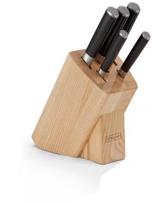 Дървен блок и 5 ножа stellar poise