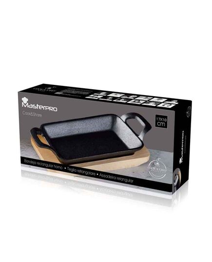 Мини тава с подложка masterpro cook&share 17x10x2.5см чугун