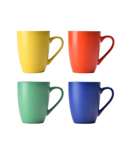Kомплект 4 чаши benetton rainbow 330мл цветни, керамика