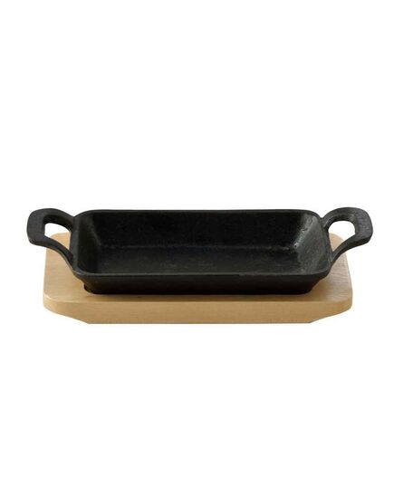 Мини тава с подложка masterpro cook&share 17x10x2.5см чугун