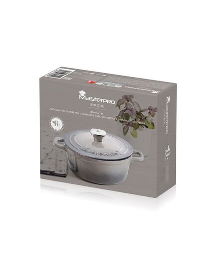 Тенджера емайлиран чугун с капак masterpro unique φ19 1.8 л