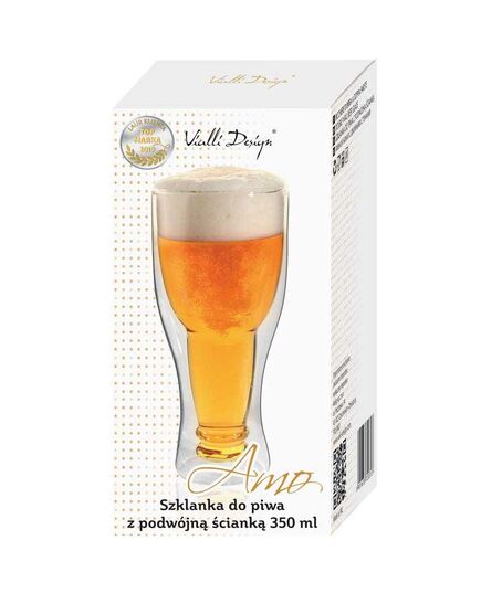 Двустенна чаша за бира vialli design amo 350ml