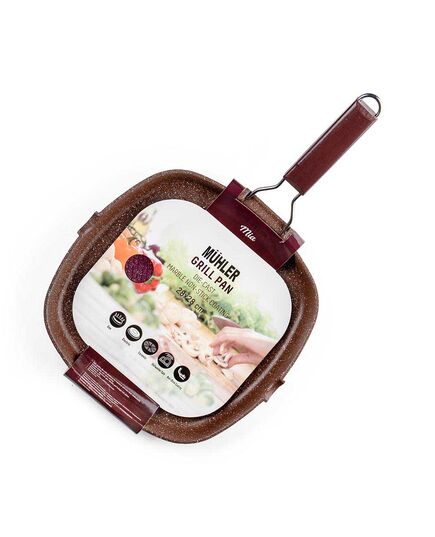 Тиган грил muhler mia mr-2819m 28x28cm, шоколад