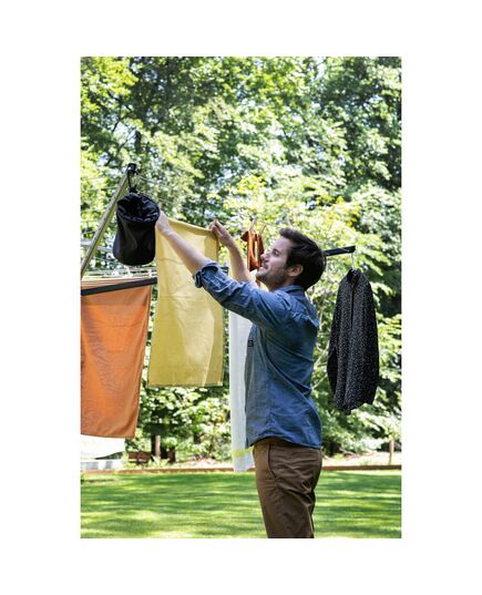 Външен простор brabantia lift-o-matic 50m, метален шип за вкопаване, anthracite