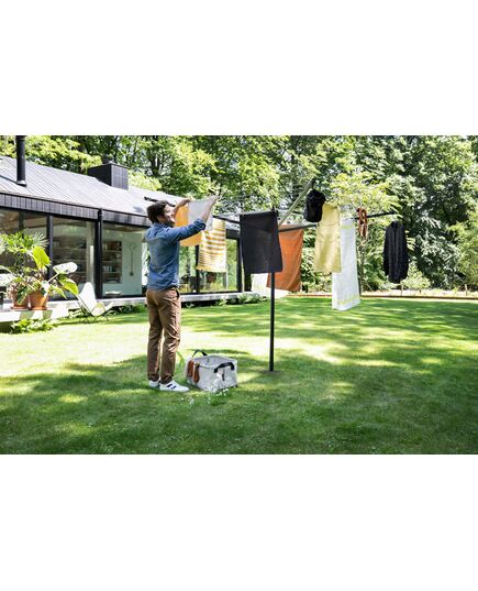Външен простор brabantia lift-o-matic 50m, метален шип за вкопаване, anthracite
