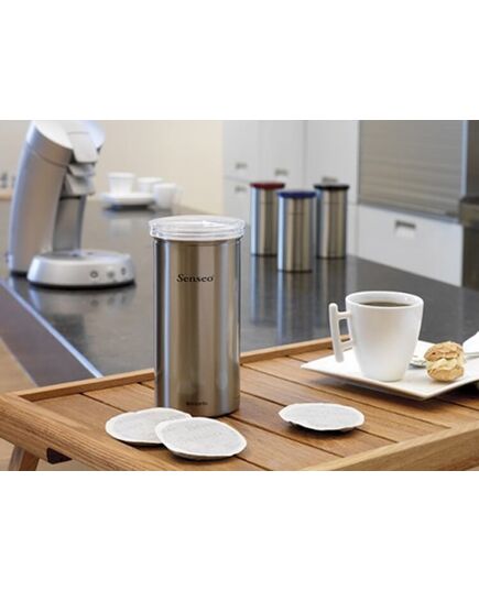Буркан brabantia за 18 броя кафе-капсули, matt steel fingerprint proof, transparent lid