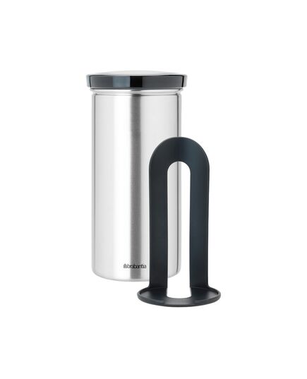 Буркан за 18 броя кафе-капсули brabantia matt steel fingerprint proof, grey lid
