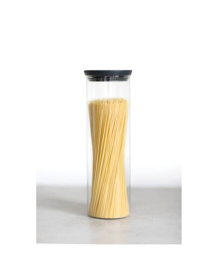 Буркан стъклен brabantia stackable 1.9l, dark grey