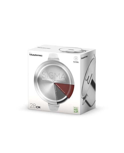 Тенджера masterpro sigma 28 см 9.2 л с капак