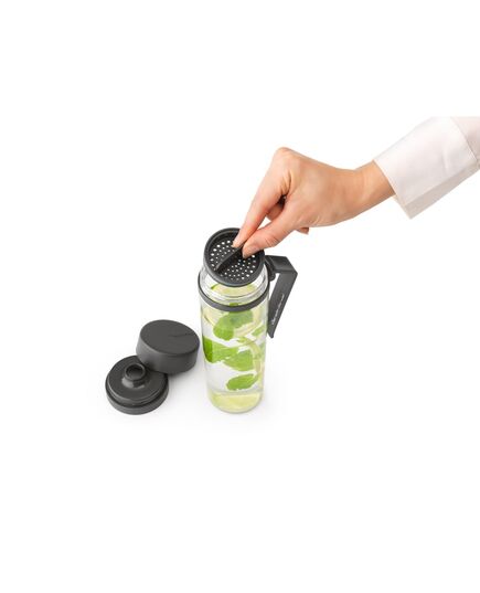 Бутилка brabantia make&take 500ml dark grey, с цедка