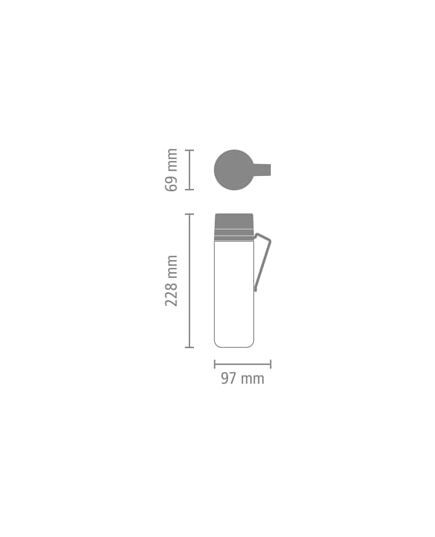 Бутилка brabantia make&take 500ml jade green, с цедка