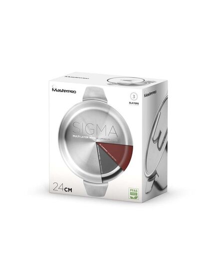 Тенджера masterpro sigma 24 см 4.9 л с капак