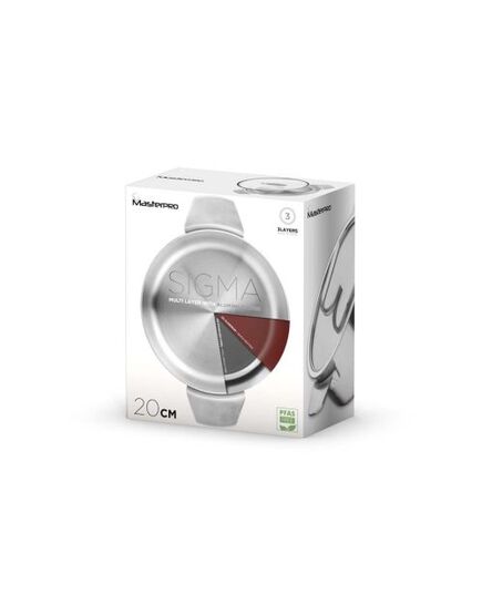 Тенджера masterpro sigma 20 см 2.9 л с капак