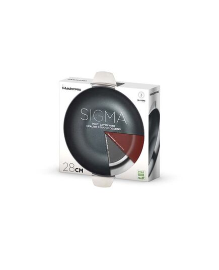 Уок тиган с две дръжки masterpro sigma 28 см