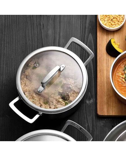 Тенджера masterpro legacy 24х11 см с капак, неръждаема стомана