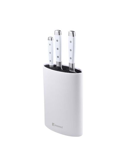 Комплект 3 ножа и блок bergner naturally