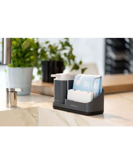 Кухненски органайзър с диспенсър vialli design livio duo сив