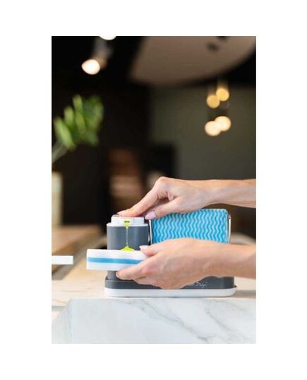 Кухненски органайзър с диспенсър vialli design livio duo сив