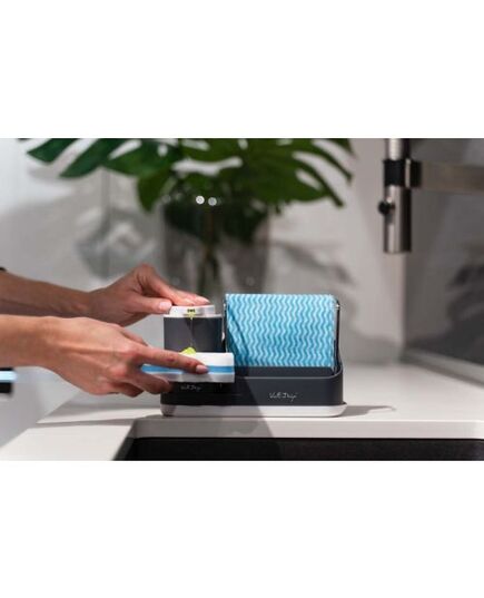 Кухненски органайзър с диспенсър vialli design livio duo сив