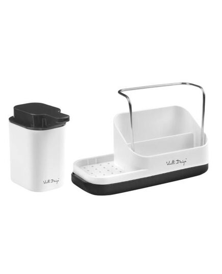 Кухненски органайзър с диспенсър vialli design livio duo бял