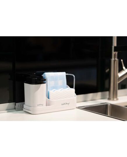 Кухненски органайзър с диспенсър vialli design livio duo бял