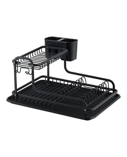 Сушилник за съдове 2 нива luigi ferrero fr-4028ad 43x38.5x22cm,черен