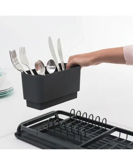 Сушилник за съдове brabantia dark grey, компактен