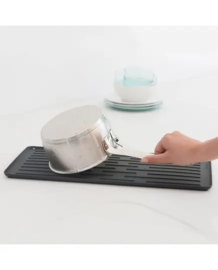 Сушилник за съдове brabantia dark grey, компактен