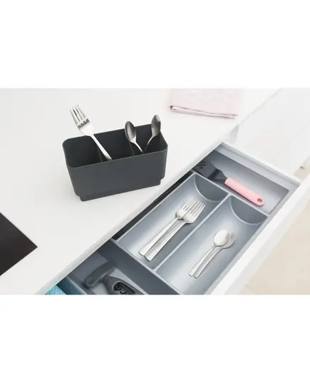 Сушилник за съдове brabantia dark grey, компактен