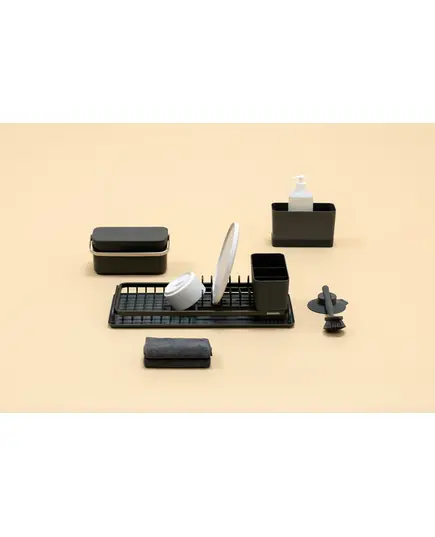 Сушилник за съдове brabantia dark grey, компактен