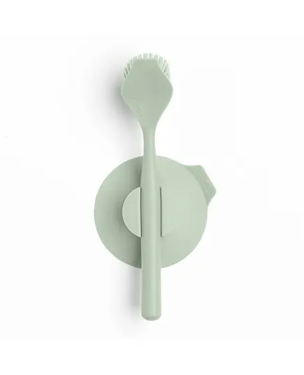 Четка за съдове brabantia sinkside jade green, вакуумна закачалка