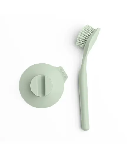 Четка за съдове brabantia sinkside jade green, вакуумна закачалка